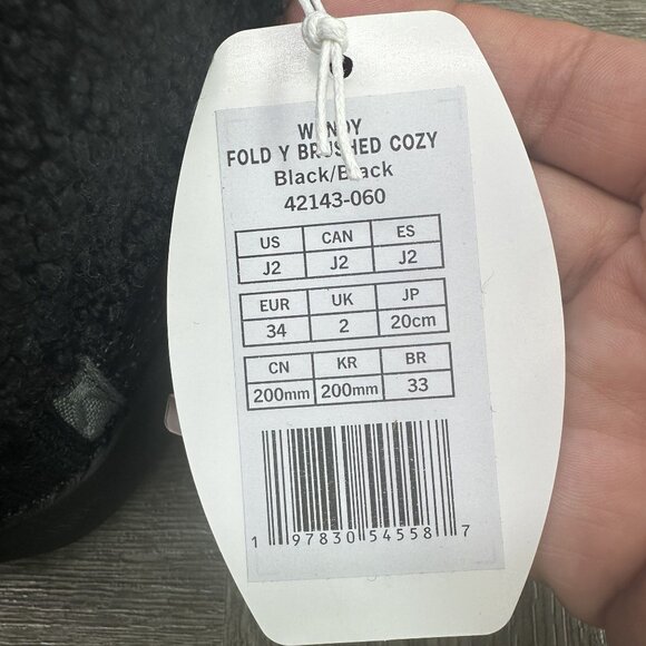 Hey Dude Wendy Fold Kids size 2 Brushed Cozy Slip On Shoes - Picture 8 of 8